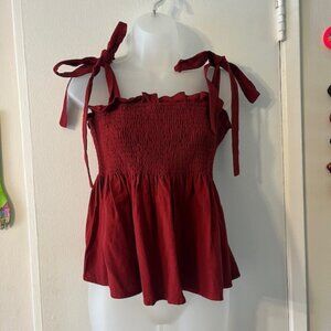 Adorable 100% Wine Burgundy Color ~ Cotton Top